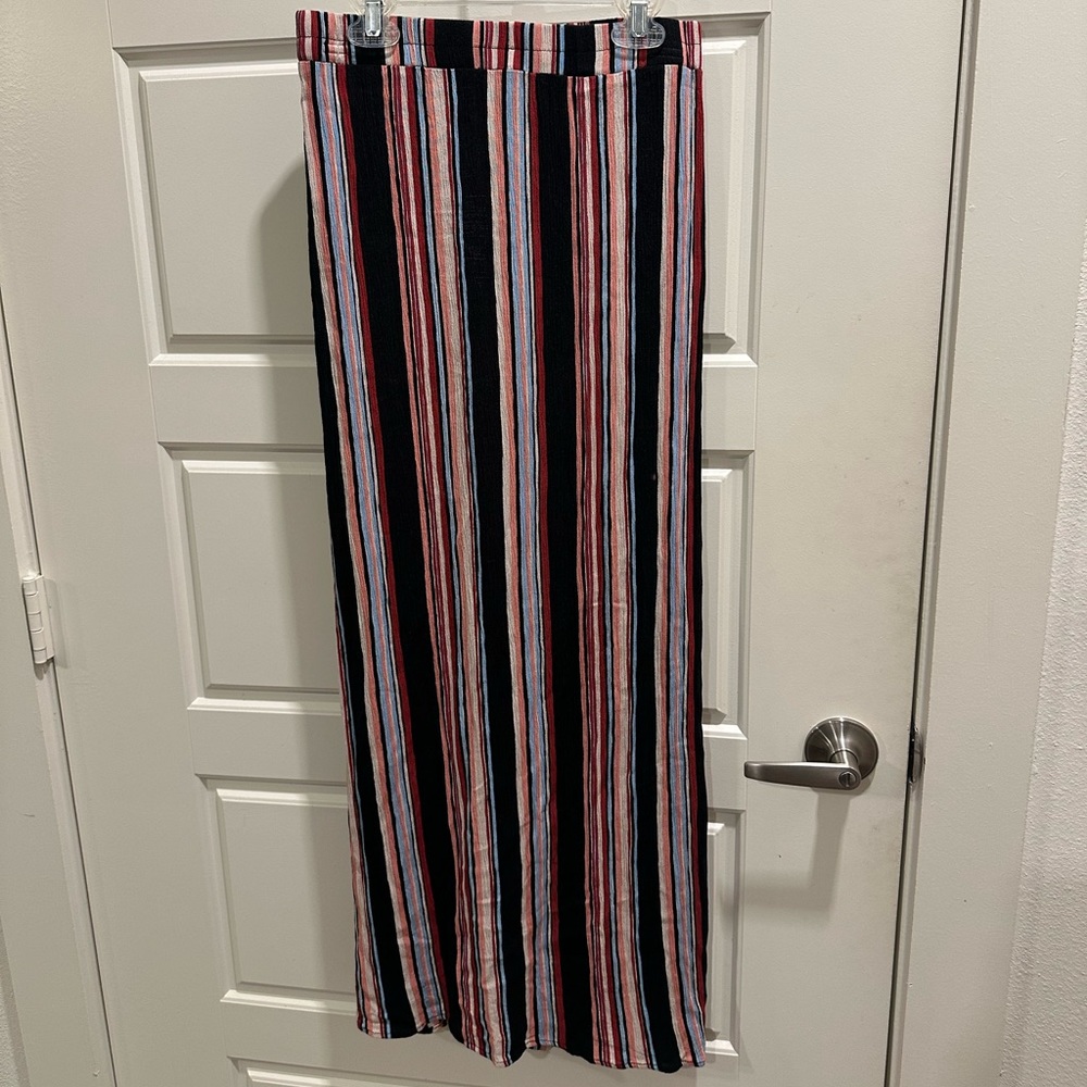 Striped maxi skirt